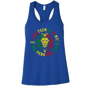 Juneteenth Is My Independence Day Lion Free Ish Since 1865 Women's Racerback Tank