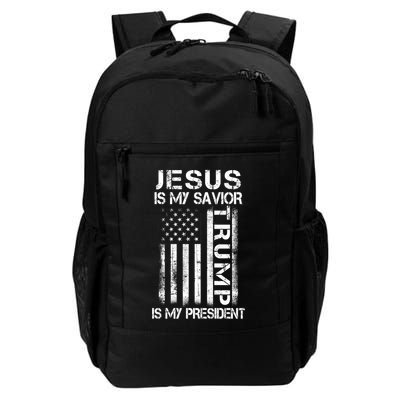 Jesus Is My Savior Trump Is My President Christian Backpack