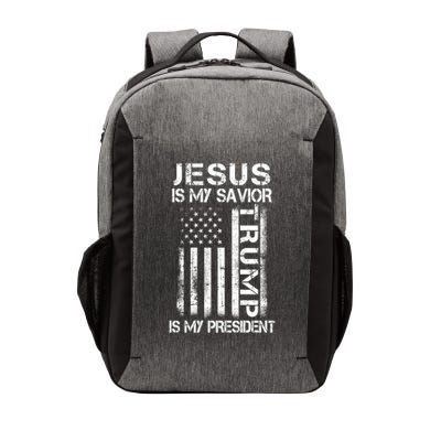 Jesus Is My Savior Trump Is My President Christian Vector Backpack