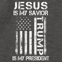 Jesus Is My Savior Trump Is My President Christian Vector Backpack
