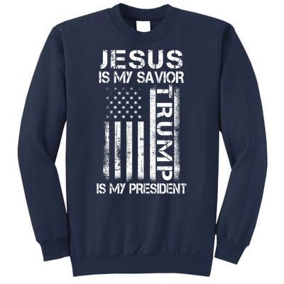 Jesus Is My Savior Trump Is My President Christian Sweatshirt