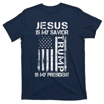 Jesus Is My Savior Trump Is My President Christian T-Shirt