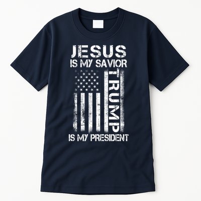 Jesus Is My Savior Trump Is My President Christian Tall T-Shirt