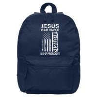 Jesus Is My Savior Trump Is My President Christian 16 in Basic Backpack