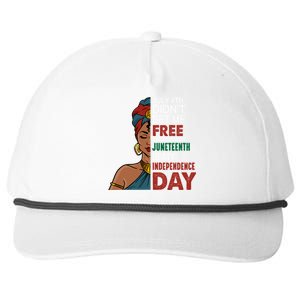 Juneteenth Is My Independence Day African Black Freedom Cool Gift Snapback Five-Panel Rope Hat