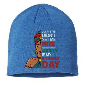 Juneteenth Is My Independence Day African Black Freedom Cool Gift Sustainable Beanie