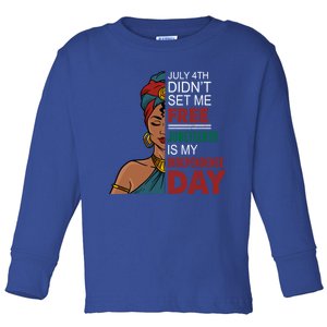 Juneteenth Is My Independence Day African Black Freedom Cool Gift Toddler Long Sleeve Shirt