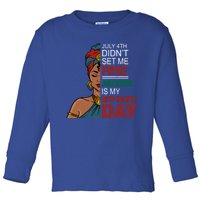 Juneteenth Is My Independence Day African Black Freedom Cool Gift Toddler Long Sleeve Shirt