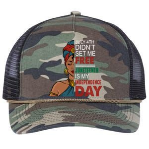 Juneteenth Is My Independence Day African Black Freedom Cool Gift Retro Rope Trucker Hat Cap