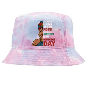 Juneteenth Is My Independence Day African Black Freedom Cool Gift Tie-Dyed Bucket Hat