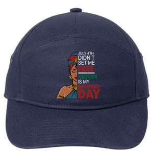 Juneteenth Is My Independence Day African Black Freedom Cool Gift 7-Panel Snapback Hat