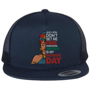 Juneteenth Is My Independence Day African Black Freedom Cool Gift Flat Bill Trucker Hat