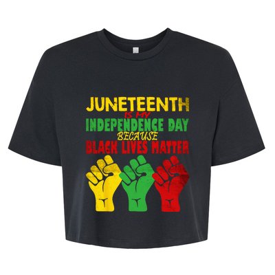 Juneteenth Is My Independence Day Free ish since 1865 Bella+Canvas Jersey Crop Tee