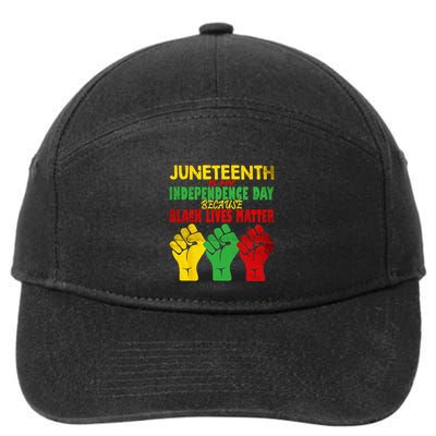Juneteenth Is My Independence Day Free ish since 1865 7-Panel Snapback Hat