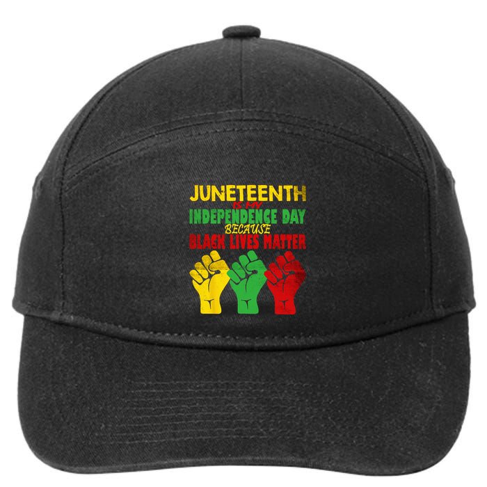 Juneteenth Is My Independence Day Free ish since 1865 7-Panel Snapback Hat
