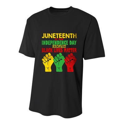 Juneteenth Is My Independence Day Free ish since 1865 Youth Performance Sprint T-Shirt