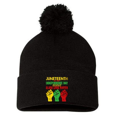 Juneteenth Is My Independence Day Free ish since 1865 Pom Pom 12in Knit Beanie