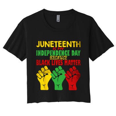 Juneteenth Is My Independence Day Free ish since 1865 Women's Crop Top Tee