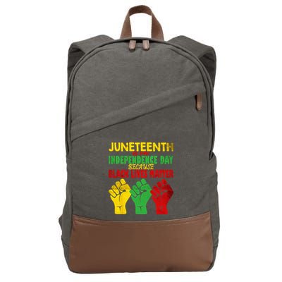 Juneteenth Is My Independence Day Free ish since 1865 Cotton Canvas Backpack