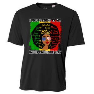 Juneteenth Is My Independence Day Black Black Queen Cooling Performance Crew T-Shirt