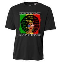 Juneteenth Is My Independence Day Black Black Queen Cooling Performance Crew T-Shirt