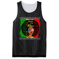 Juneteenth Is My Independence Day Black Black Queen Mesh Reversible Basketball Jersey Tank