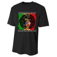 Juneteenth Is My Independence Day Black Black Queen Performance Sprint T-Shirt