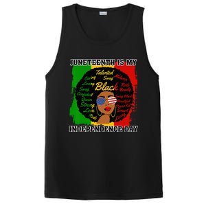 Juneteenth Is My Independence Day Black Black Queen PosiCharge Competitor Tank