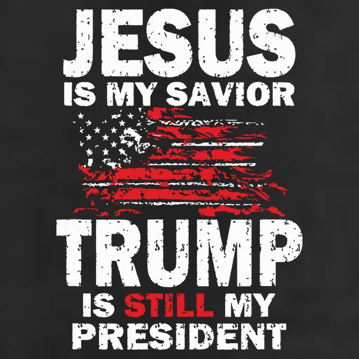 Jesus Is My Savior Trump Is Still My President Cool Comfort Performance Bucket Hat