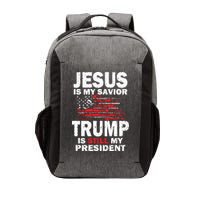 Jesus Is My Savior Trump Is Still My President Vector Backpack