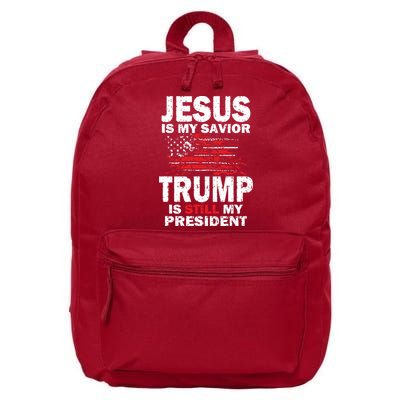 Jesus Is My Savior Trump Is Still My President 16 in Basic Backpack
