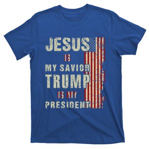 Jesus Is My Savior Trump Is My President Trump Tor 2020 Flag Gift T-Shirt