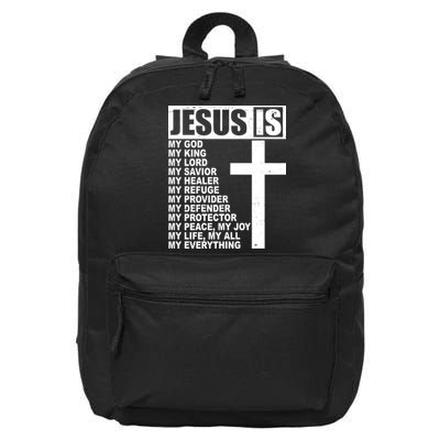 Jesus Is My Everything Christianity Cross 16 in Basic Backpack