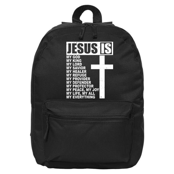 Jesus Is My Everything Christianity Cross 16 in Basic Backpack