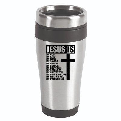 Jesus Is My Everything Christianity Cross 16oz Travel Tumbler