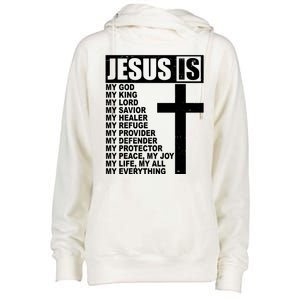 Jesus Is My Everything Christianity Cross Womens Funnel Neck Pullover Hood