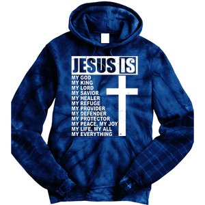 Jesus Is My Everything Christianity Cross Tie Dye Hoodie