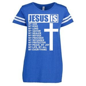 Jesus Is My Everything Christianity Cross Enza Ladies Jersey Football T-Shirt