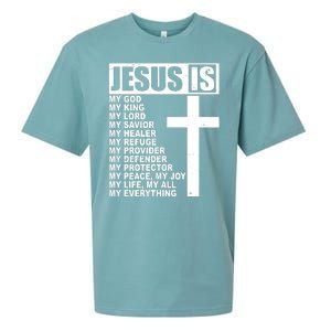 Jesus Is My Everything Christianity Cross Sueded Cloud Jersey T-Shirt