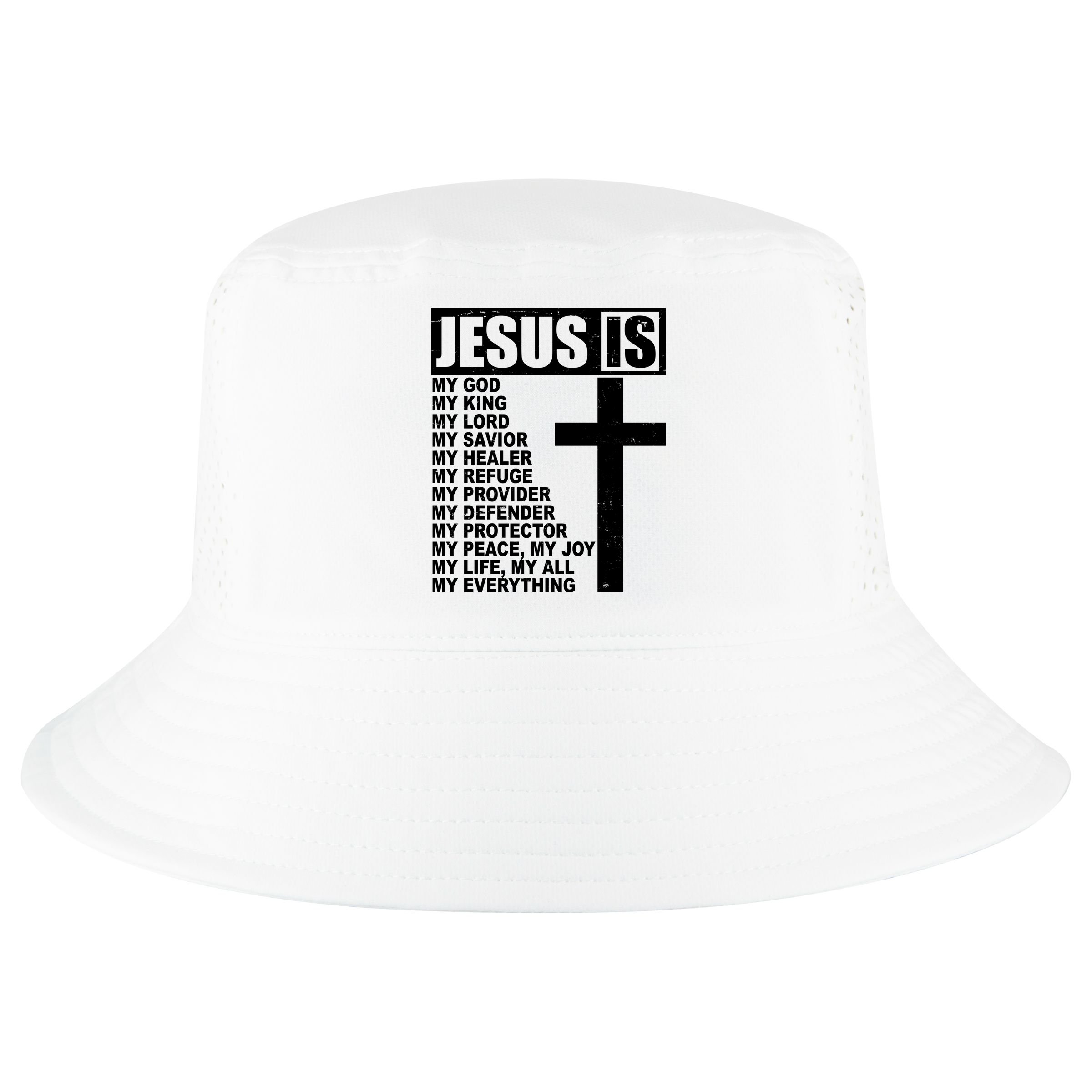 Jesus Is My Everything Christianity Cross Cool Comfort Performance Bucket Hat