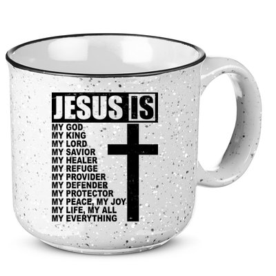 Jesus Is My Everything Christianity Cross 15oz Campfire Ceramic Mug
