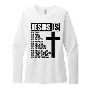 Jesus Is My Everything Christianity Cross Womens CVC Long Sleeve Shirt