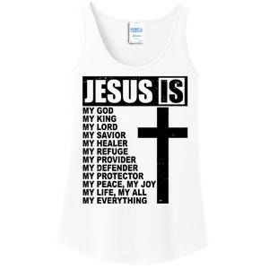 Jesus Is My Everything Christianity Cross Ladies Essential Tank