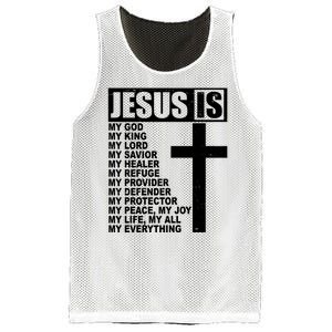 Jesus Is My Everything Christianity Cross Mesh Reversible Basketball Jersey Tank