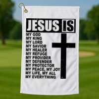 Jesus Is My Everything Christianity Cross Golf Towel