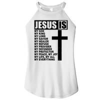 Jesus Is My Everything Christianity Cross Women's Perfect Tri Rocker Tank