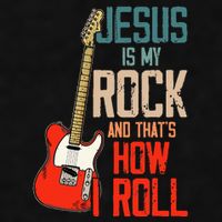 Jesus Is My Rock And That Is How I Roll Christian Ladies PosiCharge Tri-Blend Wicking Tank