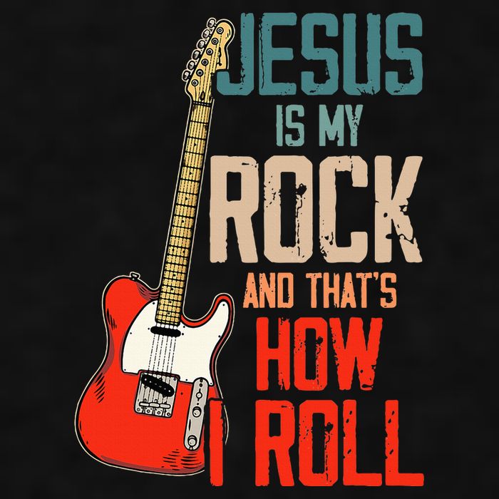 Jesus Is My Rock And That Is How I Roll Christian Ladies PosiCharge Tri-Blend Wicking Tank