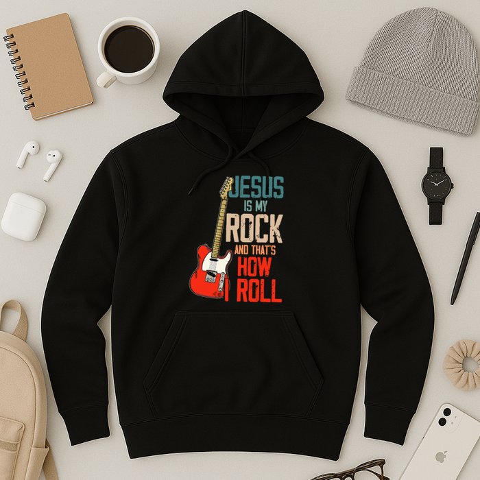 Jesus Is My Rock And That Is How I Roll Christian Hoodie