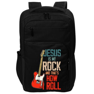 Jesus Is My Rock And That Is How I Roll Christian Impact Tech Backpack